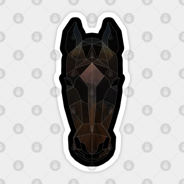 Horse Low Poly Double Exposure Art Sticker by Jay Diloy